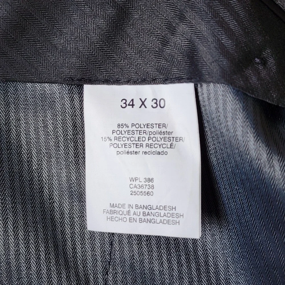 Kenneth Cole Dress Pants Mens 34x30 Mini Check‎ Flex Waistband New With Tags